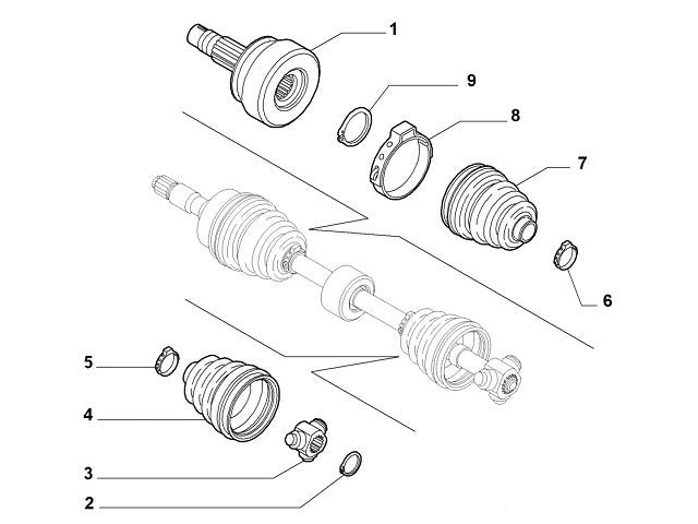 Fiat 500 2024 drive shaft