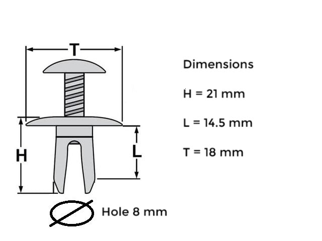 Rivet Clip Various Protection Trim, Boot Trim, Door