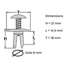 Rivet Clip Various Protection Trim, Boot Trim, Door