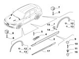 Green Clip Wheel Arch Moulding