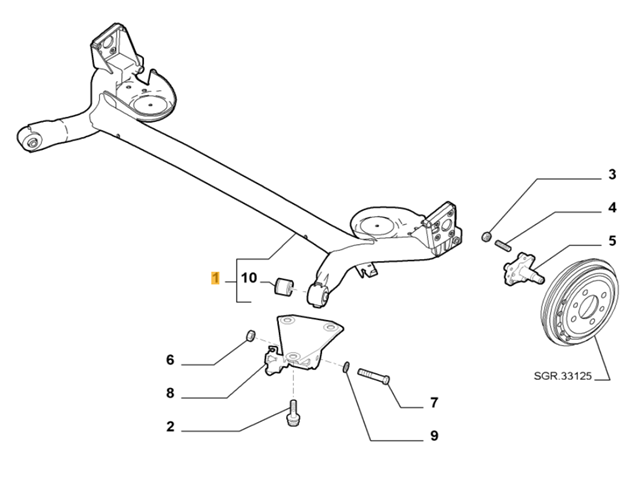 Hex Bolt Rear Stab Axle | Abarth 500 595 695