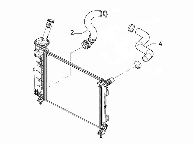 Top Radiator Hose | Fiat 500 1.2 8V