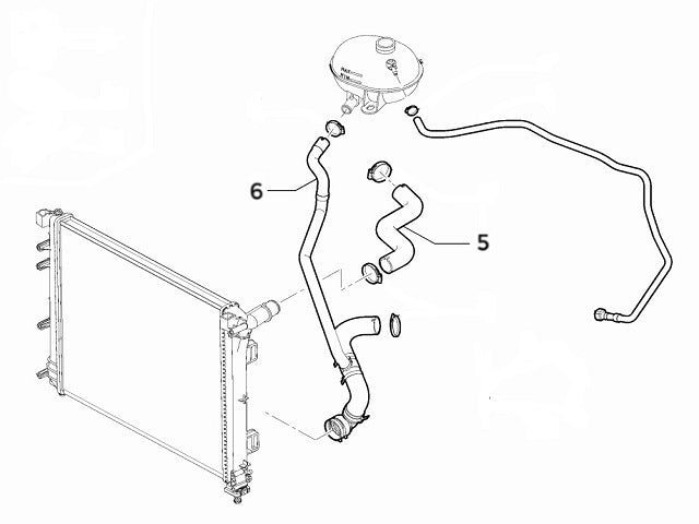 Bottom Radiator Hose | Fiat 500 1.4 16V