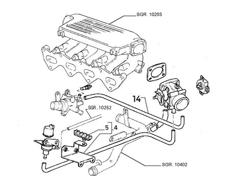 Coolant Hose Thermostat/Throttle Body | Integrale