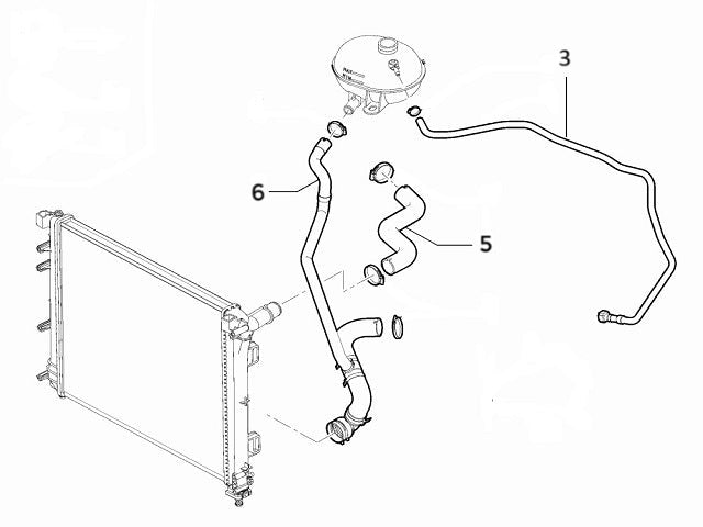 Coolant Tank Hose | Fiat 500 1.4 16V