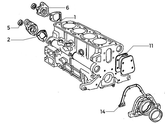 Rear Water Jacket Gasket | Delta HF