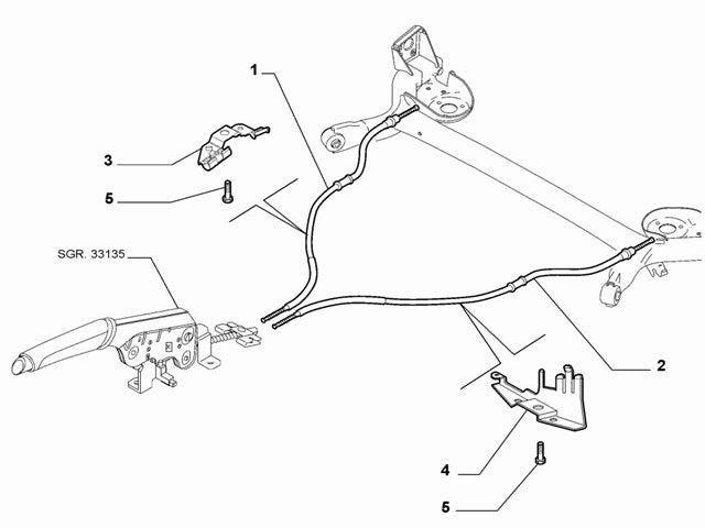 Right Handbrake Cable | Abarth Punto