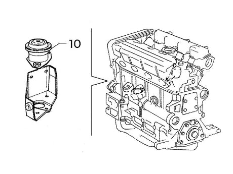 Powerflex Bush Set Engine Mount Right Lower | Integrale