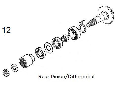 Nut Pinion Front/Rear Differential | Alfa Romeo 155 Q4