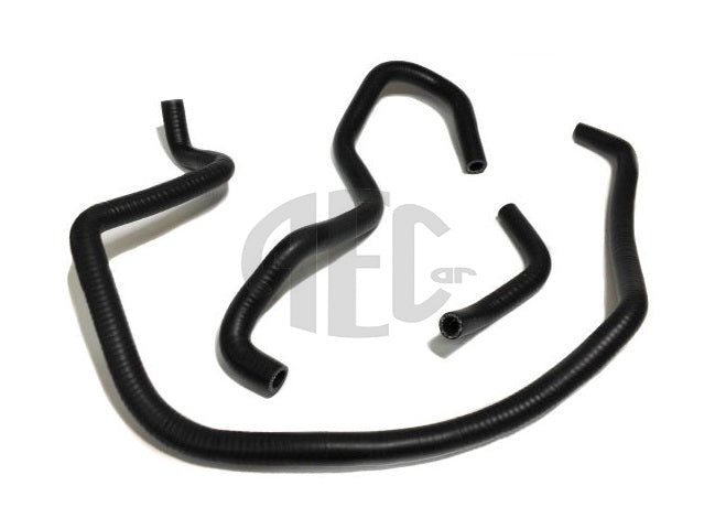 Silicone power steering hose set for Lancia Delta HF Integrale Evolution (1991-1995) O.E. Part Number: 95520334, 82474984, 82474989. In diagram image no: 20 21 22. Polyester reinforced 3 ply (4,5 mm wall) silicone hose. O.E. black finish oil-resistant silicone hoses.