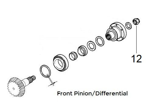 Nut Pinion Front/Rear Differential | Alfa Romeo 155 Q4