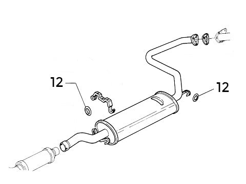 Exhaust Rubber Centre | Delta HF Turbo