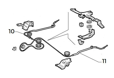 Handbrake Cable Left | Alfa Romeo 155 Q4