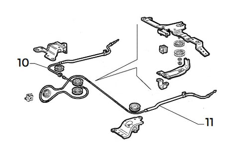 Handbrake Cable Left | Alfa Romeo 155 Q4