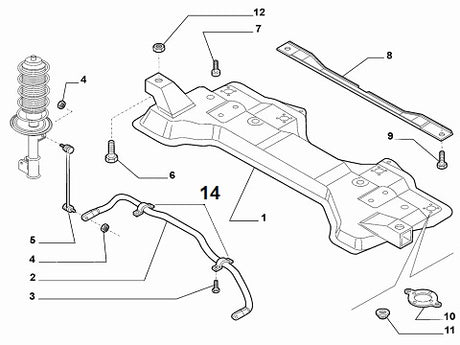 Powerflex Bush Set Inner Front Anti Roll Bar | Abarth Punto