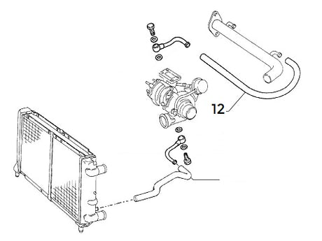 Coolant Hose Water Rail/Turbo | Integrale