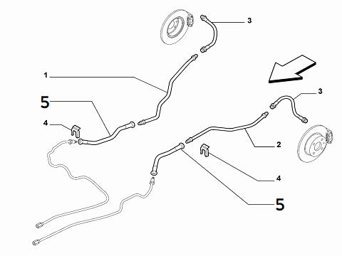 Rear Inner Brake Hose | Abarth Punto