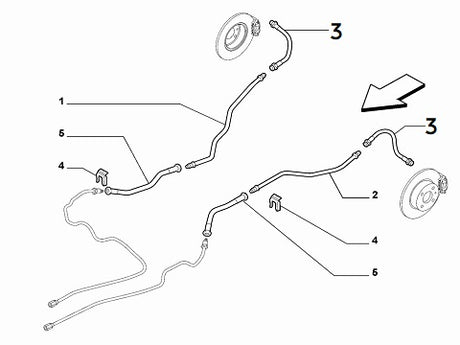 Rear Caliper Brake Hose | Abarth Punto