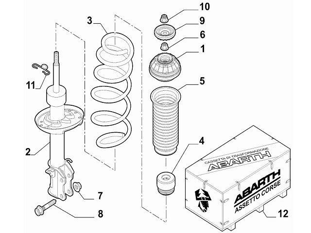 Front Shock Absorber Top Plate | Abarth Punto