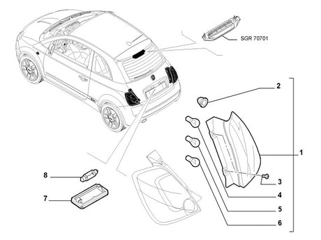 Bush Clip Rear Lamp