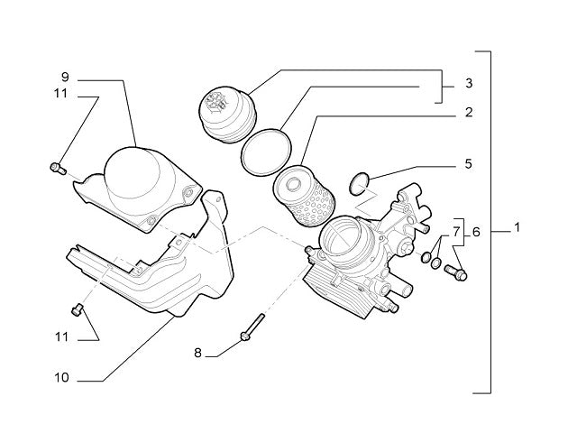 Cover Oil Filter Housing | Abarth Punto