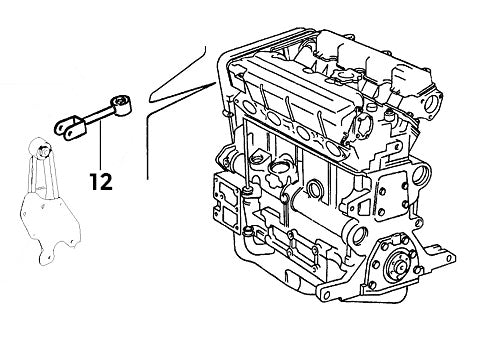 Support Bracket Engine Mount Right Top | Integrale