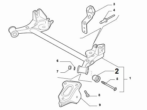 Powerflex Bush Set Rear Beam Subframe | Abarth Punto