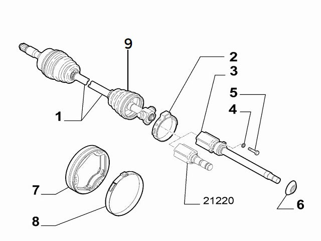 Inner Axle C.V. Boot | Abarth 500 595 695 06/2013-