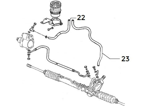 Power Steering Hose Set | Integrale 8V Cat & 16V