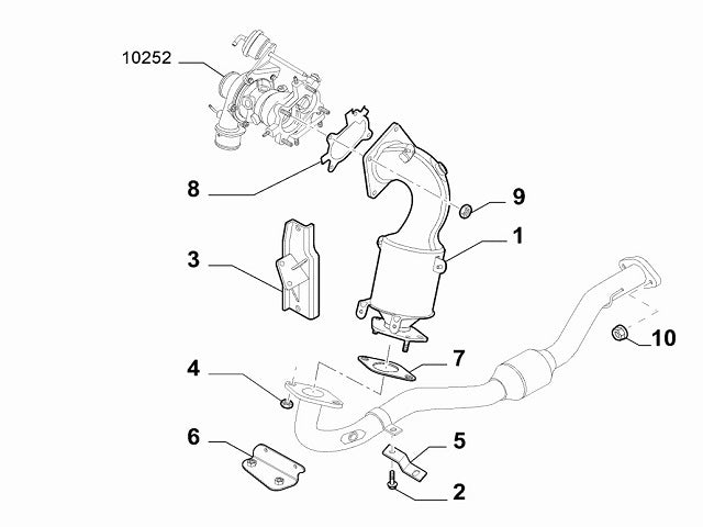 Gasket Catalytic Converter to Down Pipe | Abarth Punto