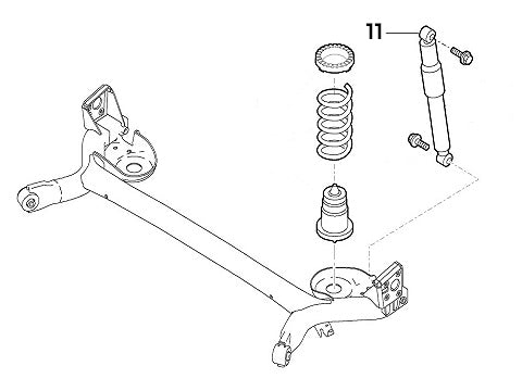 Powerflex Bush Set Rear Shock, Top 32mm | Abarth 500 595 695